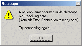Dropped Connection Dialog Box
