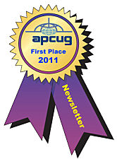 APCUG 2011 Newsletter Contest 1st Place Award